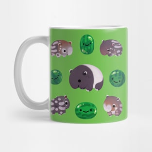 Tapir and baby watermelons Mug